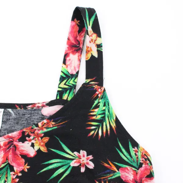 West Loop Women's XL Multicolor Tropical Floral Knee-Length Dress