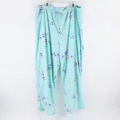 Adonna Women's XL Blue Rose Print Pajama Pants Sleepwear