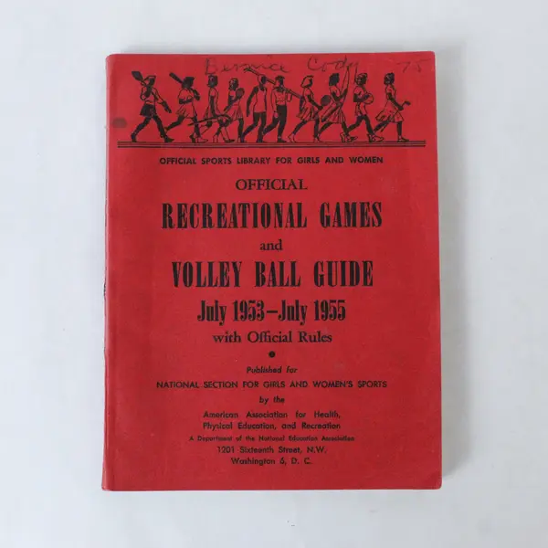 Official Recreational Games & Volleyball Guide 1953-1955 Girls Sports Book