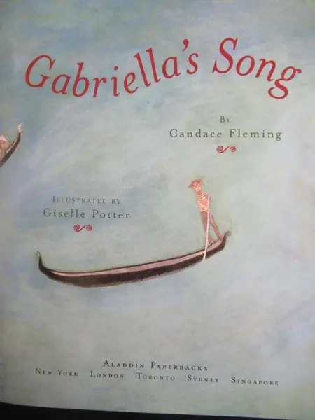 Vintage Gabriella's Song by Candace Fleming 1997 First Edition Aladdin