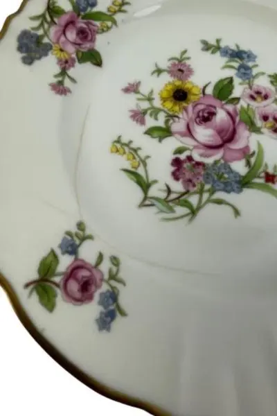 Set of 2 Vintage Syracuse China Bread Plates USA Federal Shape Floral