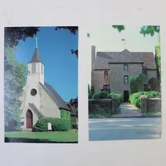 Lot Of 2 VTG St Mary's City Maryland Postcards Old Trinity Church Old Statehouse