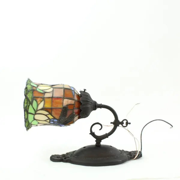 Blue Multicolor Dragonfly Tiffany-Style Stained Glass Wall Sconce Lamp