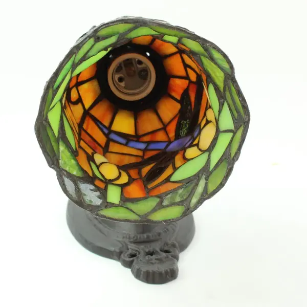 Blue Multicolor Dragonfly Tiffany-Style Stained Glass Wall Sconce Lamp