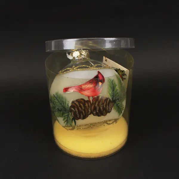 Designer's Studio Cardinal Glass Christmas Ornament