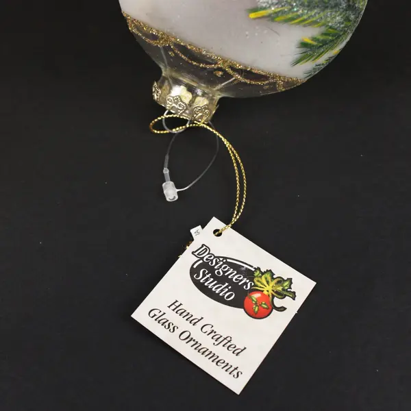 Designer's Studio Cardinal Glass Christmas Ornament