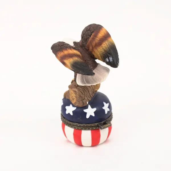 American Bald Eagle Patriotic Stars & Stripes Trinket Box