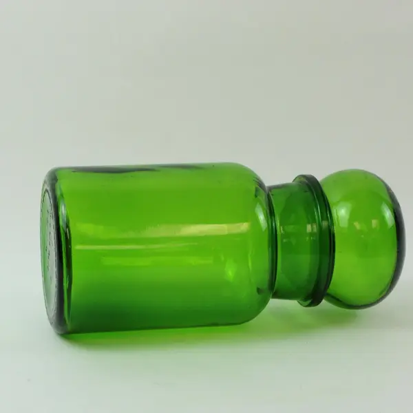 Glass Storage Jar Airtight Seal Round Lid Pantry Canister 9in - Green 