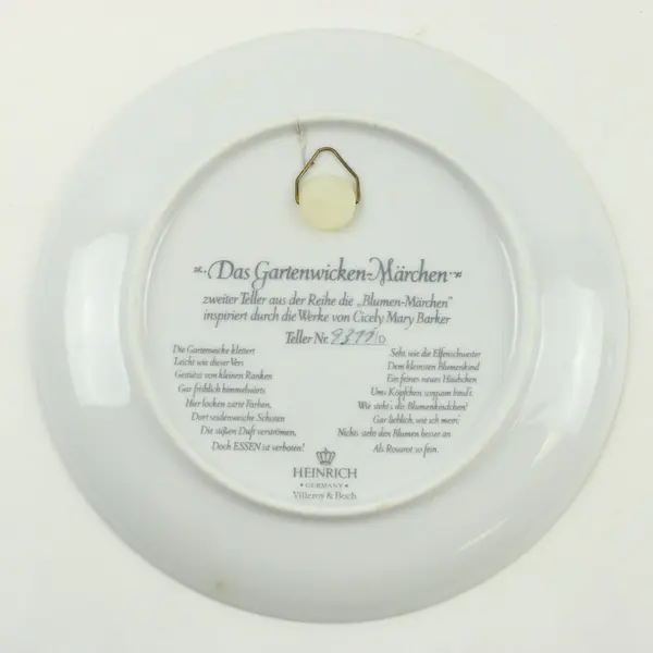 Lot of 2 Villeroy & Boch Heliotrope Fairy Porcelain Plates