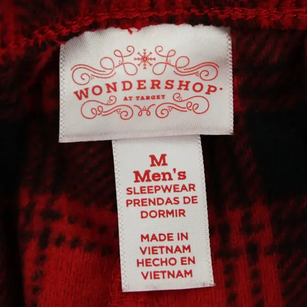 Wondershop by Target Men's M Red Black Plaid Fleece Pajama Pants