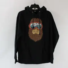 Independent Trading Co Black Hoodie Bigfoot Ski Glasses Men's M