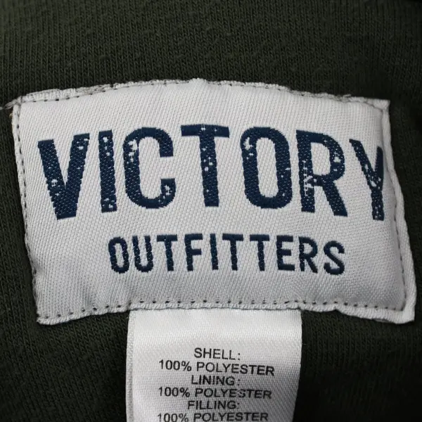 Victory Outfitters Men's Green Sherpa-Lined Zip-Up Hoodie Size M