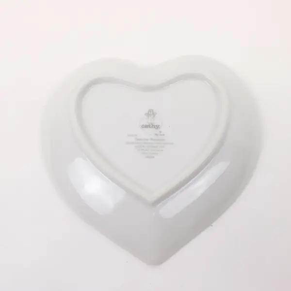 Vintage 1983 Cathy Heart-Shaped Trinket Dish Chocolate Is My Life