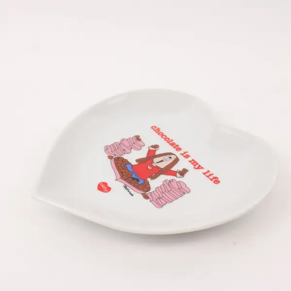 Vintage 1983 Cathy Heart-Shaped Trinket Dish Chocolate Is My Life