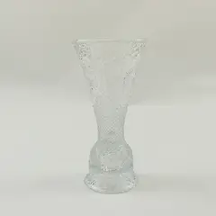 Vintage 1979 Avon Fostoria Glass Candlestick Holder Vase Hearts Diamonds