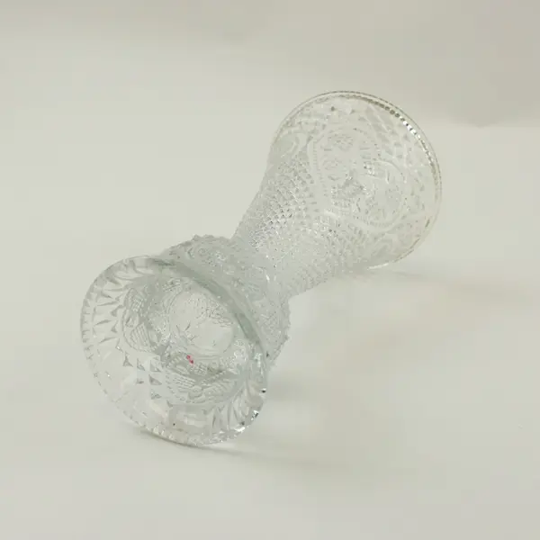 Vintage 1979 Avon Fostoria Glass Candlestick Holder Vase Hearts Diamonds