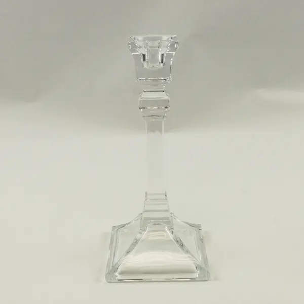 Lead Crystal Candlestick Holder Clear Glass
