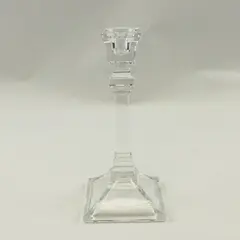 Lead Crystal Candlestick Holder Clear Glass