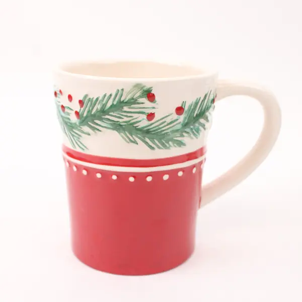 Starbucks Eccolo Mug Pair Holiday Red Berry Blue Eye Ceramic 2 Mugs