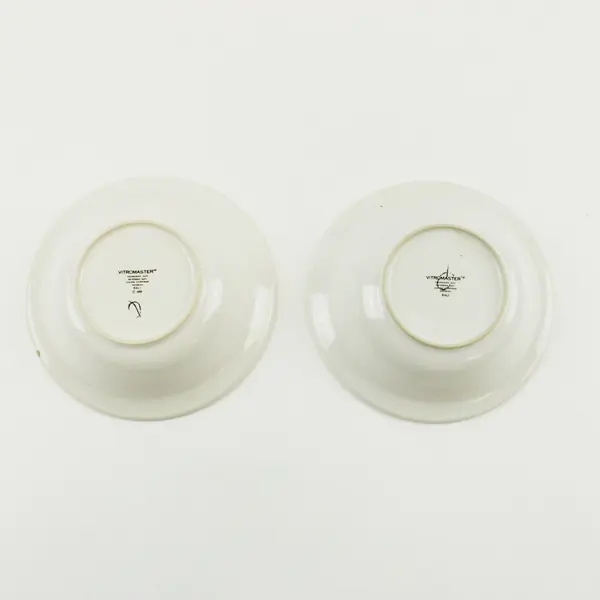 Vitromaster Bali Floral Stoneware Serving Bowls Set of 2 7 Inch