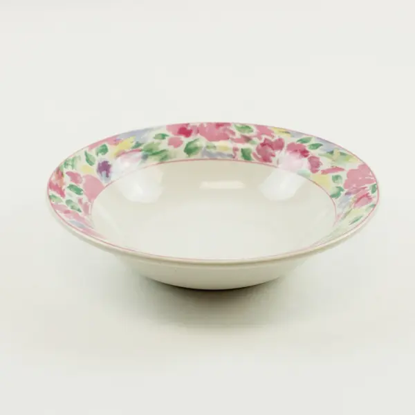 Vitromaster Bali Floral Stoneware Serving Bowls Set of 2 7 Inch