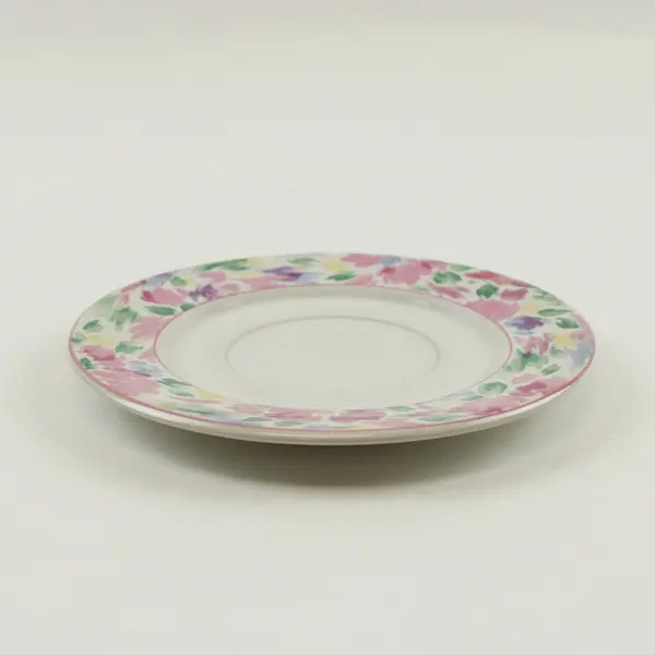 Vitromaster Floral Saucers Set of 5 Pink Multicolor 6 Inch