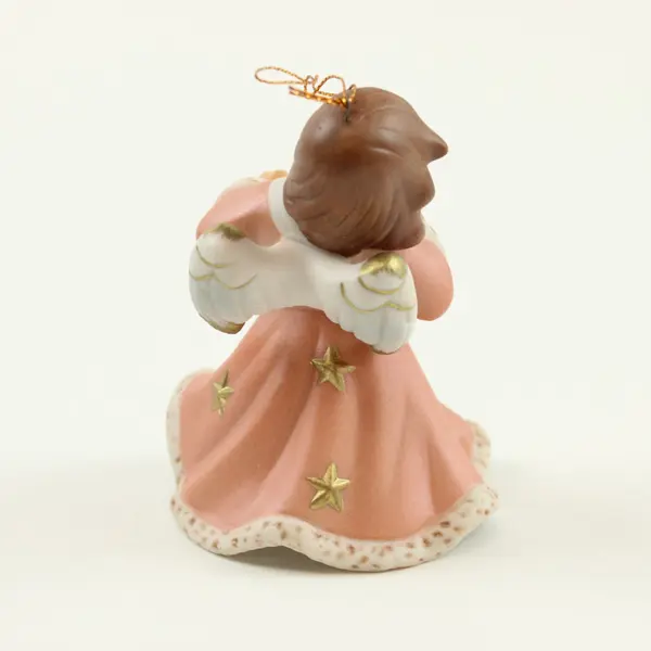 Goebel 1997 Annual Angel Bell Christmas Figurine Pink Dress