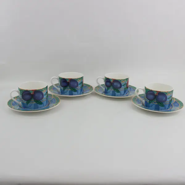 Victoria & Beale Forbidden Fruit 4 Cup Saucer Set Soojin Choi