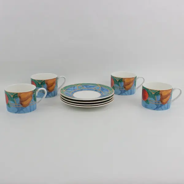 Victoria & Beale Forbidden Fruit 4 Cup Saucer Set Soojin Choi