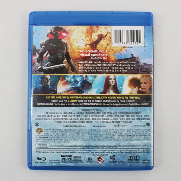 Aquaman DC 2018 Blu-ray + DVD Combo Pack Jason Momoa
