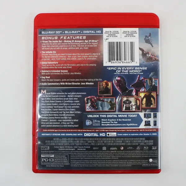 Marvel Avengers Age of Ultron Collector's Edition Blu-ray 3D 2015