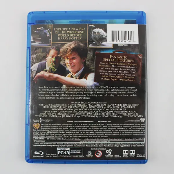 Fantastic Beasts Blu-ray DVD 2-Disc Set 2016 Eddie Redmayne