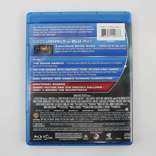Harry Potter Deathly Hallows Part 1 Blu-ray & DVD 2010