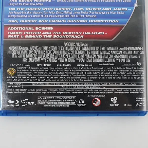 Harry Potter Deathly Hallows Part 1 Blu-ray & DVD 2010
