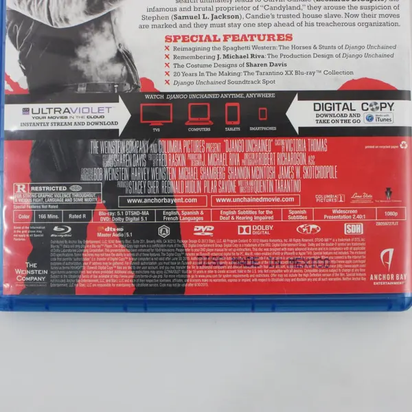 Django Unchained Blu-ray DVD Digital Copy Quentin Tarantino