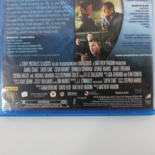 Layer Cake Blu-ray 2004 Daniel Craig Sienna Miller Crime Thriller