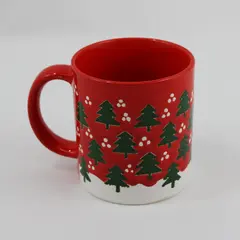Lillian Vernon 1982 Vintage Christmas Tree Mug Red Green