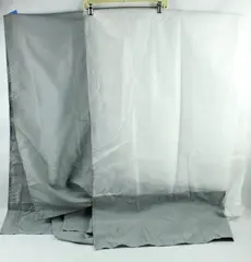 Full Size Gray Polyester Bed Skirt 52 x 74 Inch 15 Inch Drop