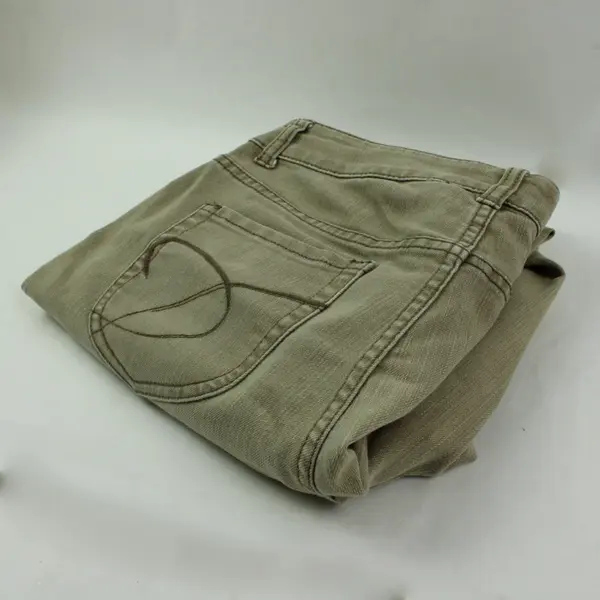 Chico's Platinum Denim Women's Size 1 Short Skinny Jeans Khaki