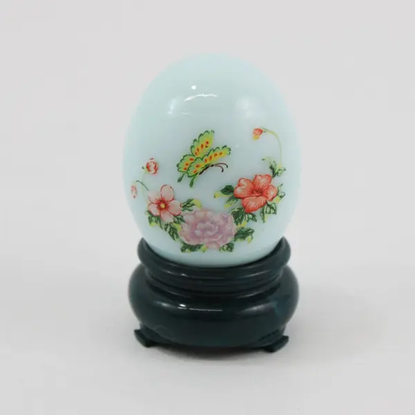 Avon Charisma 1 fl oz Cologne Egg Bottle Blue Floral Empty