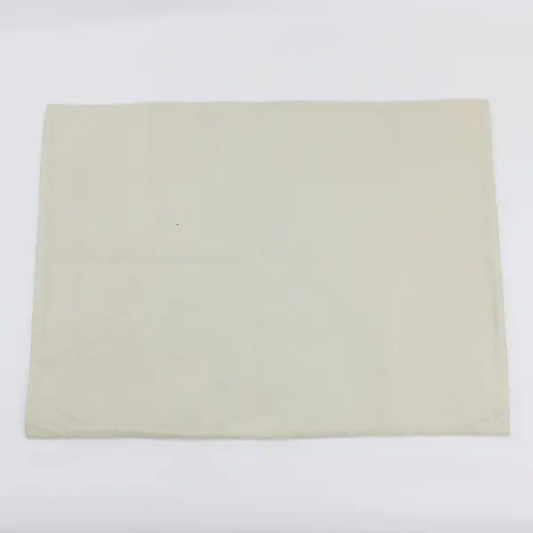 Set of 6 Cream Embroidered Feather Cloth Placemats 19x13.5 in