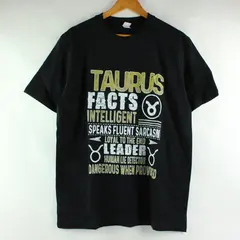 Taurus Facts T-Shirt Large Black Astrology Zodiac Sarcasm Graphic