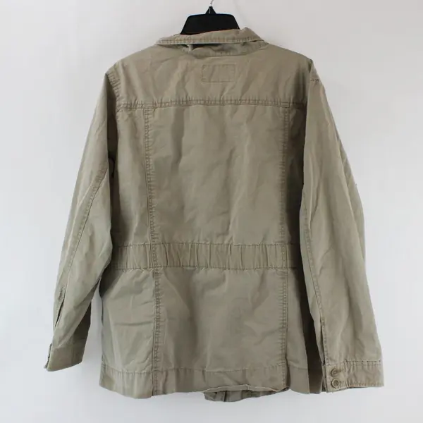 Old Navy Women's Tan Utility Jacket Zip Front Elastic Waist Est XL