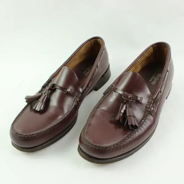 Weejuns Brown Leather Tassel Loafers Moc Toe Dress Shoes Size 8.5