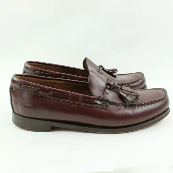 Weejuns Brown Leather Tassel Loafers Moc Toe Dress Shoes Size 8.5