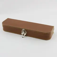Vintage Brown Leatherette Instrument Case Latch Closure 