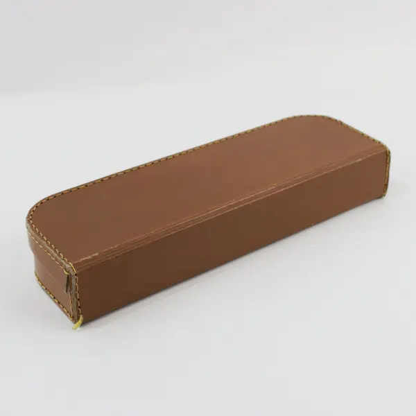 Vintage Brown Leatherette Instrument Case Latch Closure 