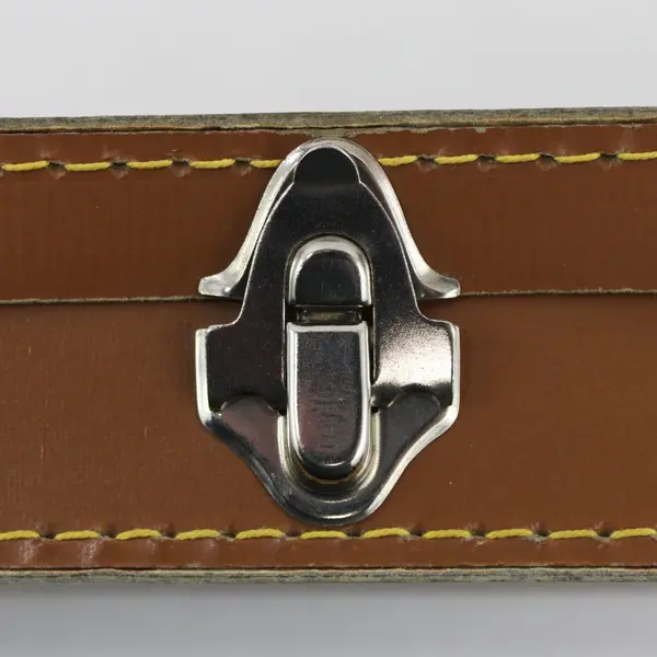 Vintage Brown Leatherette Instrument Case Latch Closure 