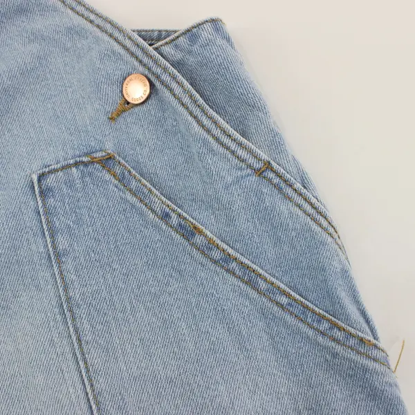 Universal Thread Women's Denim Overalls Dress Light Wash XXL
