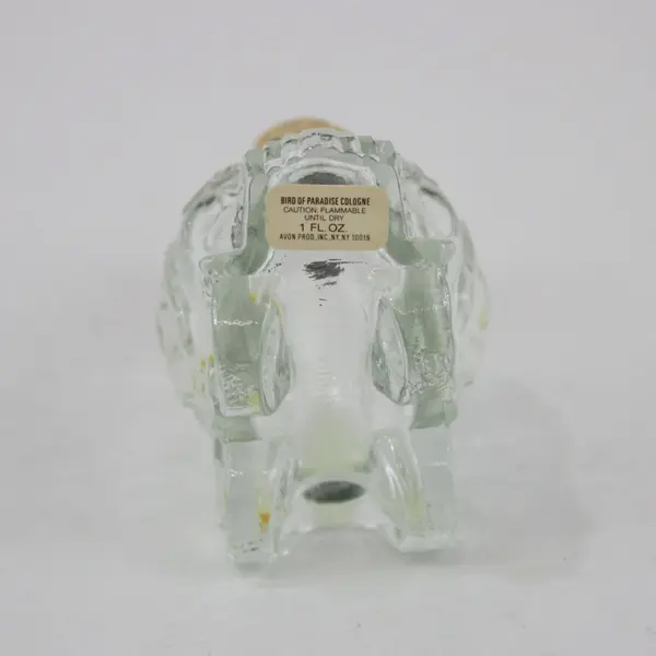 Avon Bird of Paradise Cologne Bottle Cinderella Carriage 1 oz Clear Glass Empty